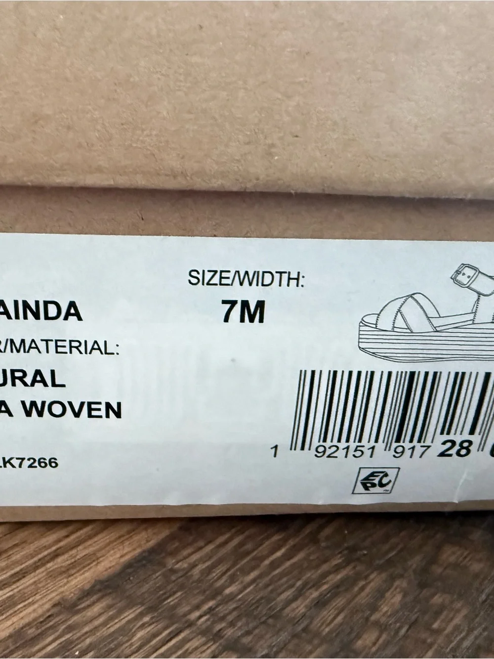 Lucky Brand  LK-Bainda Natural Vada Woven Platform Espadrille Sandals